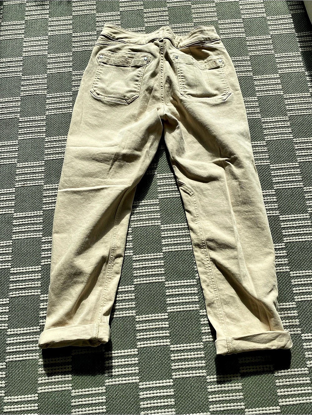 PILCRO Women's Cargo Pants in Beige Waist 30